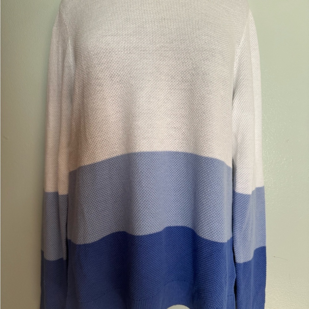 Talbots NWT colorblock waffle knit lightweight sweater